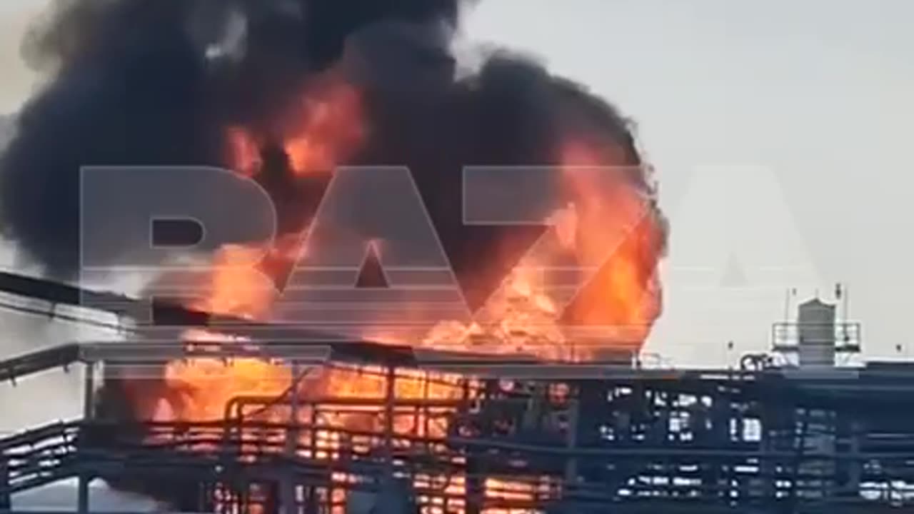 💥🔥 Explosion and fire at Transneft oil refinery in Usinsk (Komi Republic, Russia).