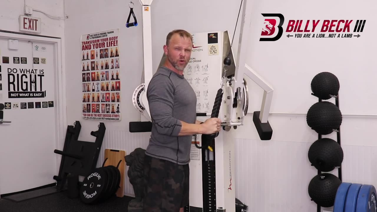 Cable Rope Tricep Pushdown.