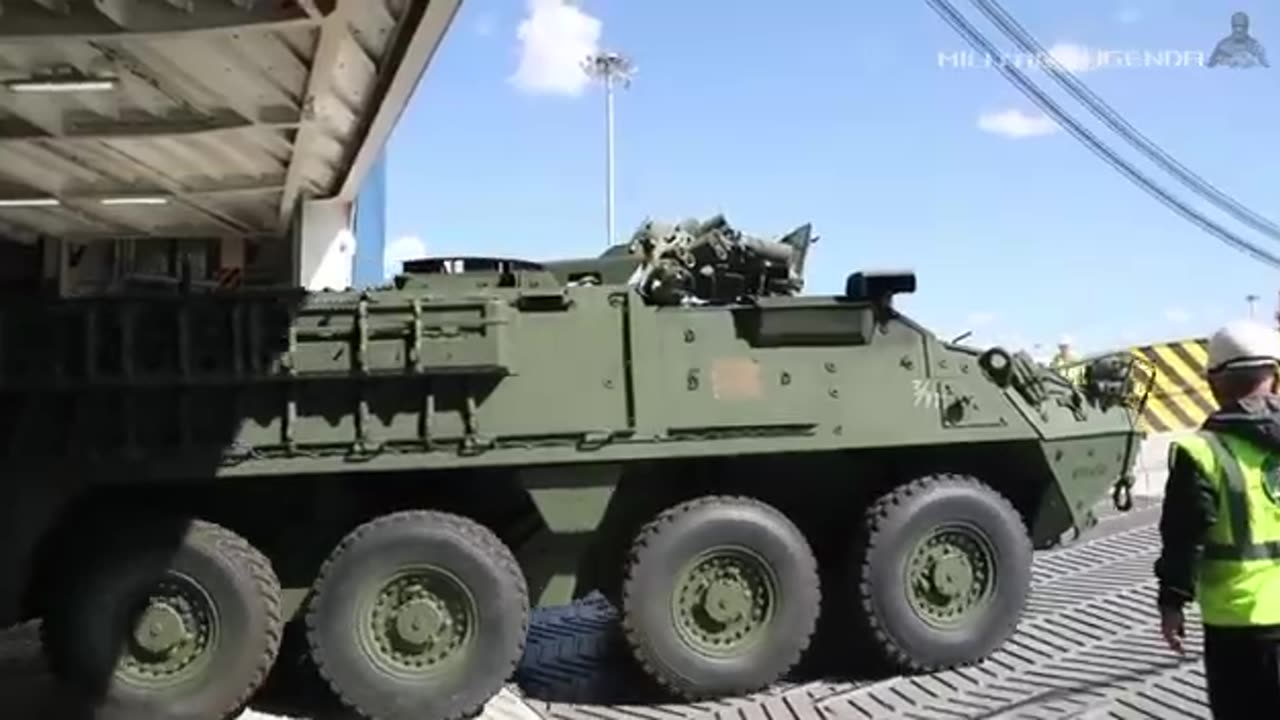 🇩🇪 Germany receives 90 Stryker armored personnel carriers from the US.