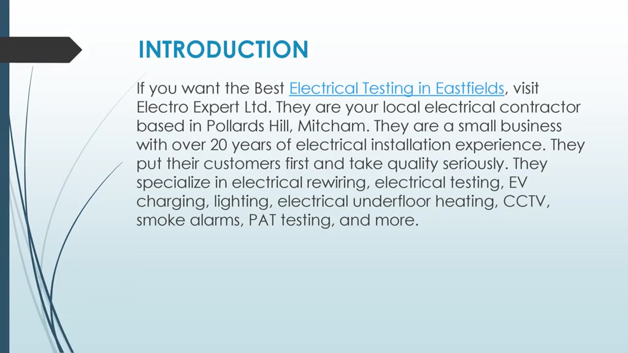 Best Electrical Testing in Eastfield