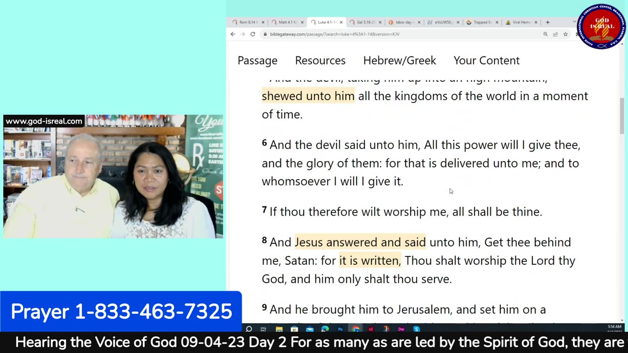 September 4, 2023 Topic: Hearing The Voice of God Day 2 Romans 8:24 - Pastor Chuck Kennedy