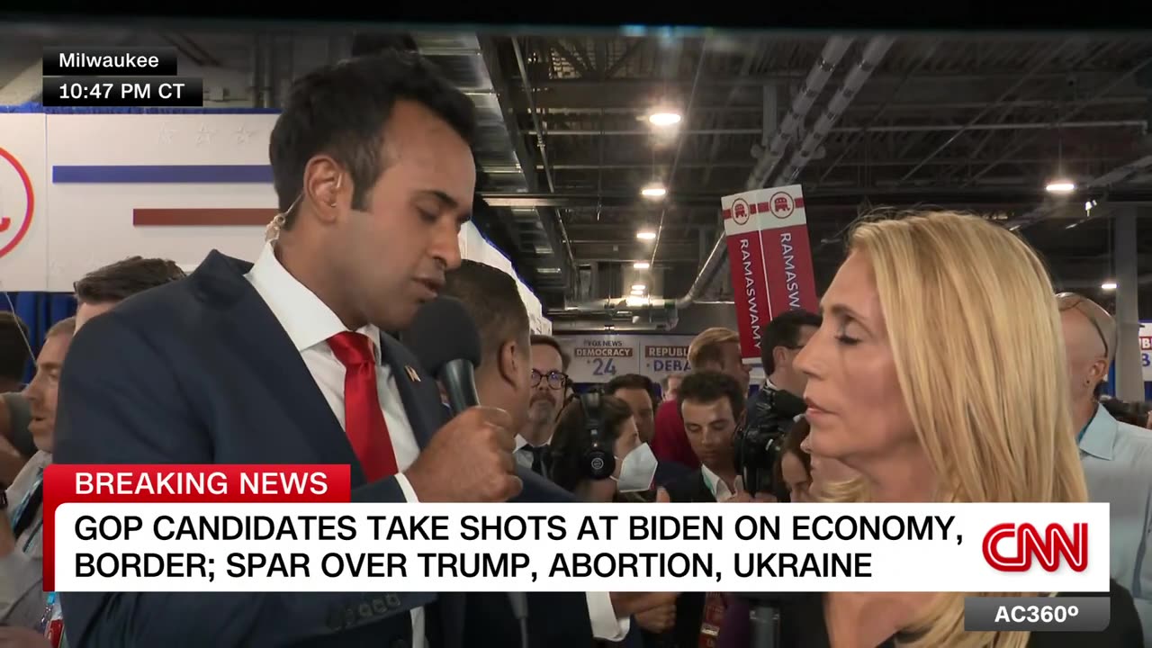Dana Bash presses Vivek Ramaswamy on his Ukraine comments from debate