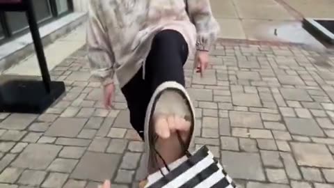 Idiotic Couple Cut The Bottoms Of Their Shoes So They Can Walk The Streets Of San Francisco Barefoot