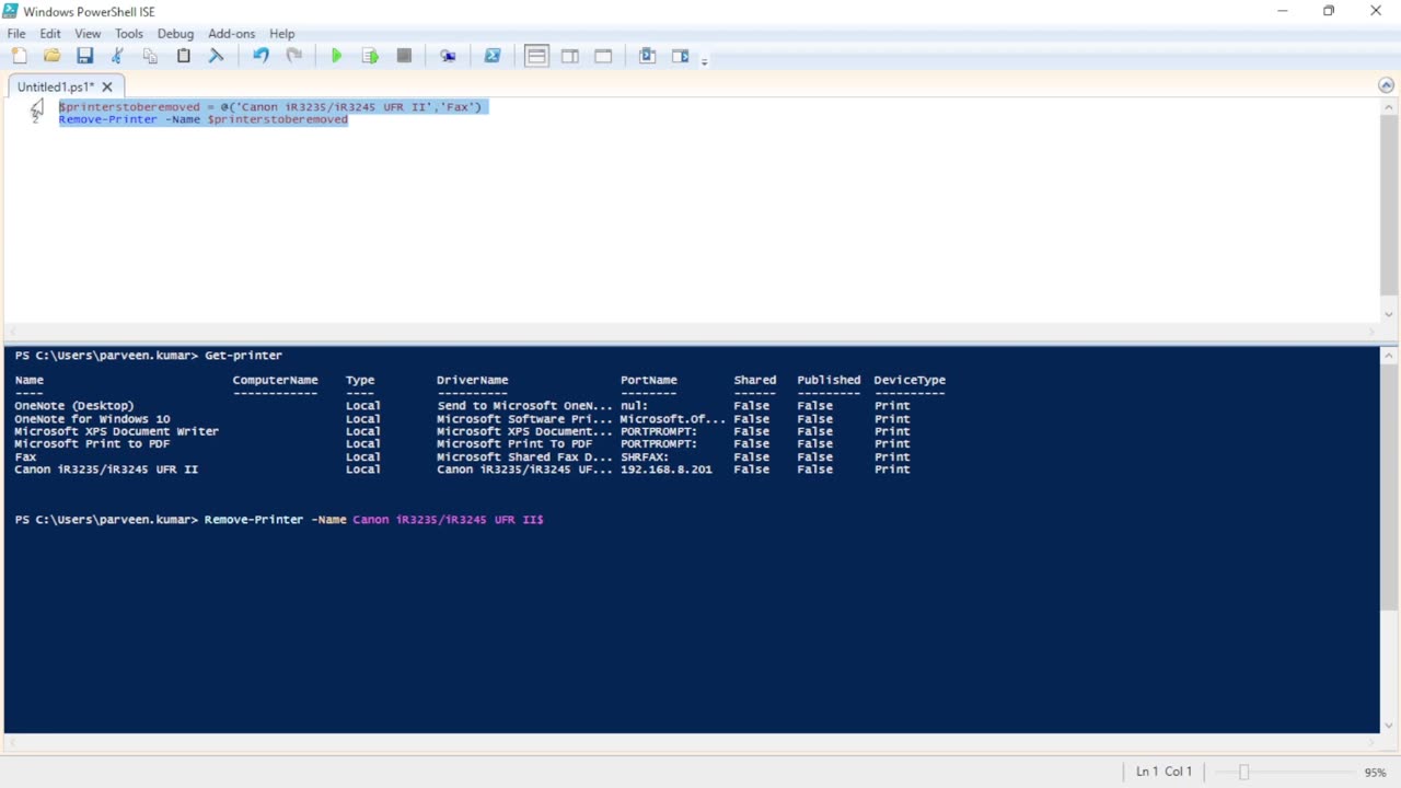 How to Remove Printer with PowerShell