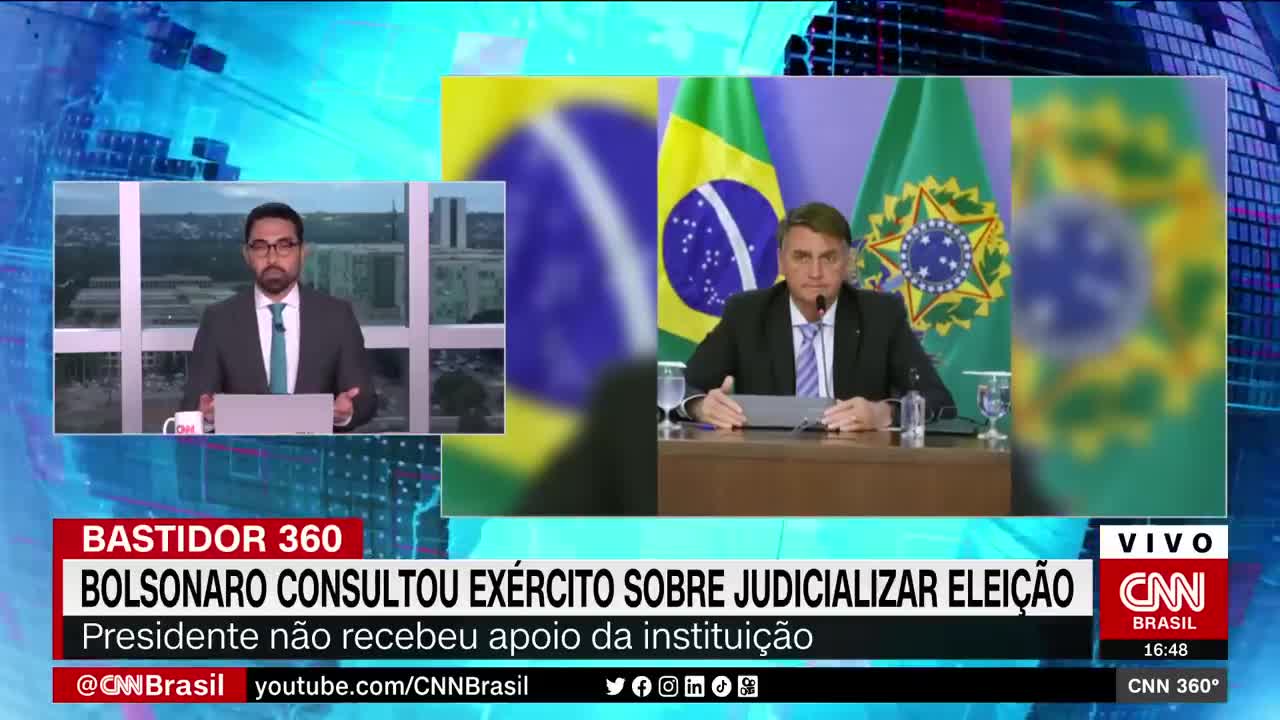 Bolsonaro consultou o Exército sobre judicializar a eleição | CNN 360º