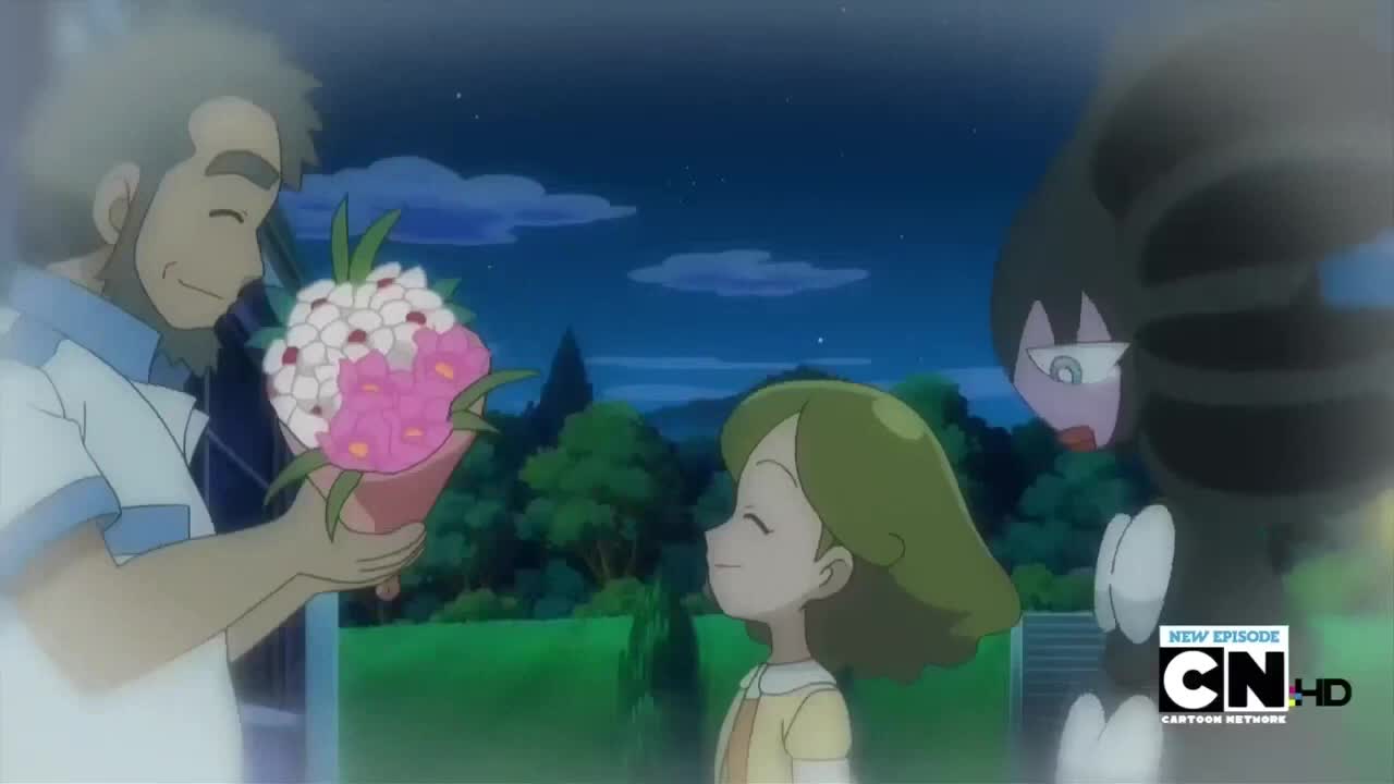 Pokemon Best Wishes Young Sally wipes away Gothitelle’s tears