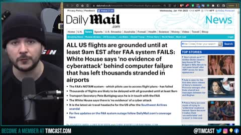 ALL US FLIGHTS DOWN, FAA NOTAM Collapses, US Says NOT CyberAttack, FAA Gets Woke GOES BROKE