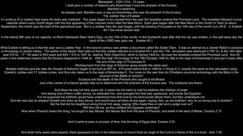 Who was Pharaoh when Moses lived in Egypt