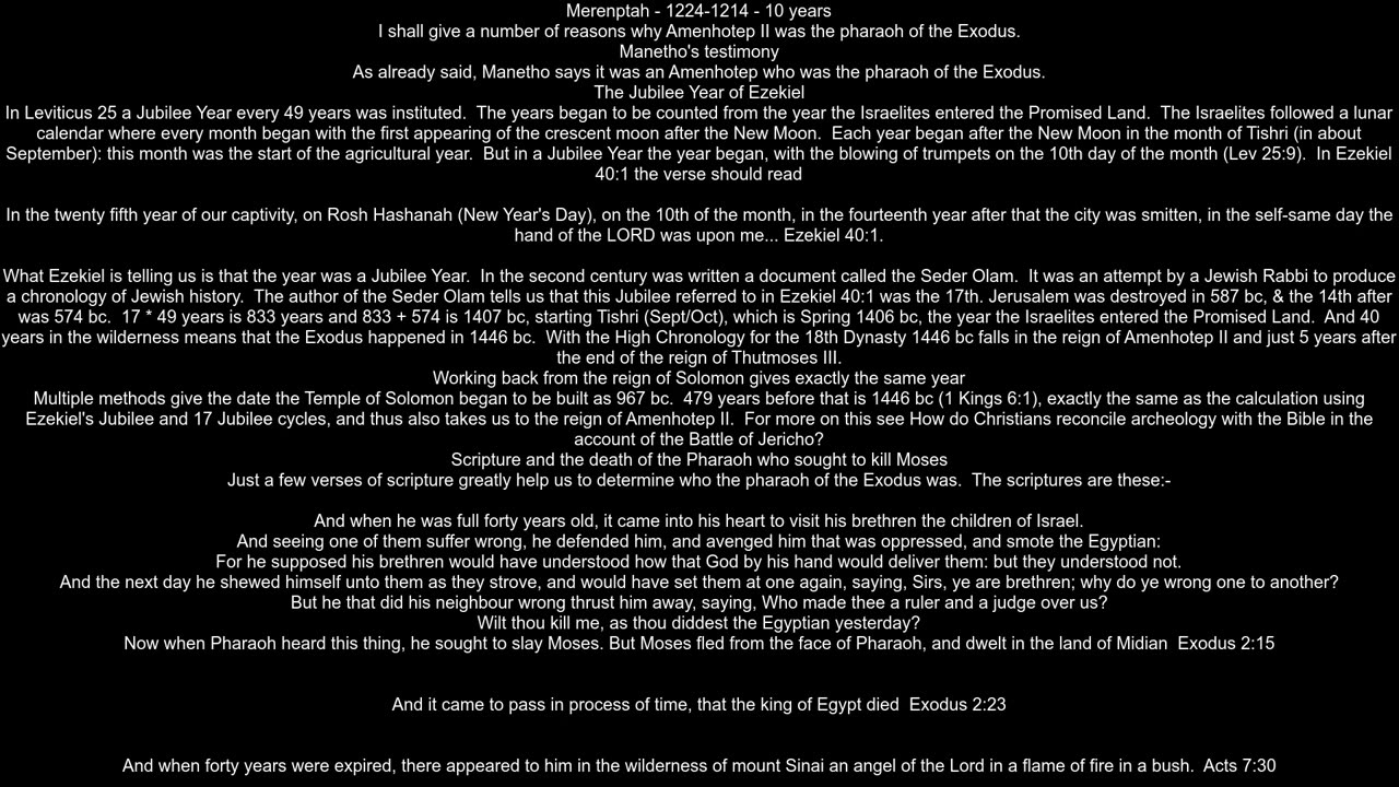 Who was Pharaoh when Moses lived in Egypt