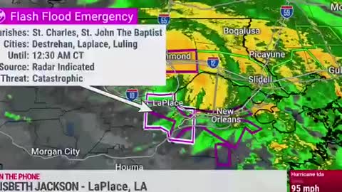 EMERGENCY! The NWS Has Issued a Flash Flood emergency for Plaquemines Parish, Louisiana.