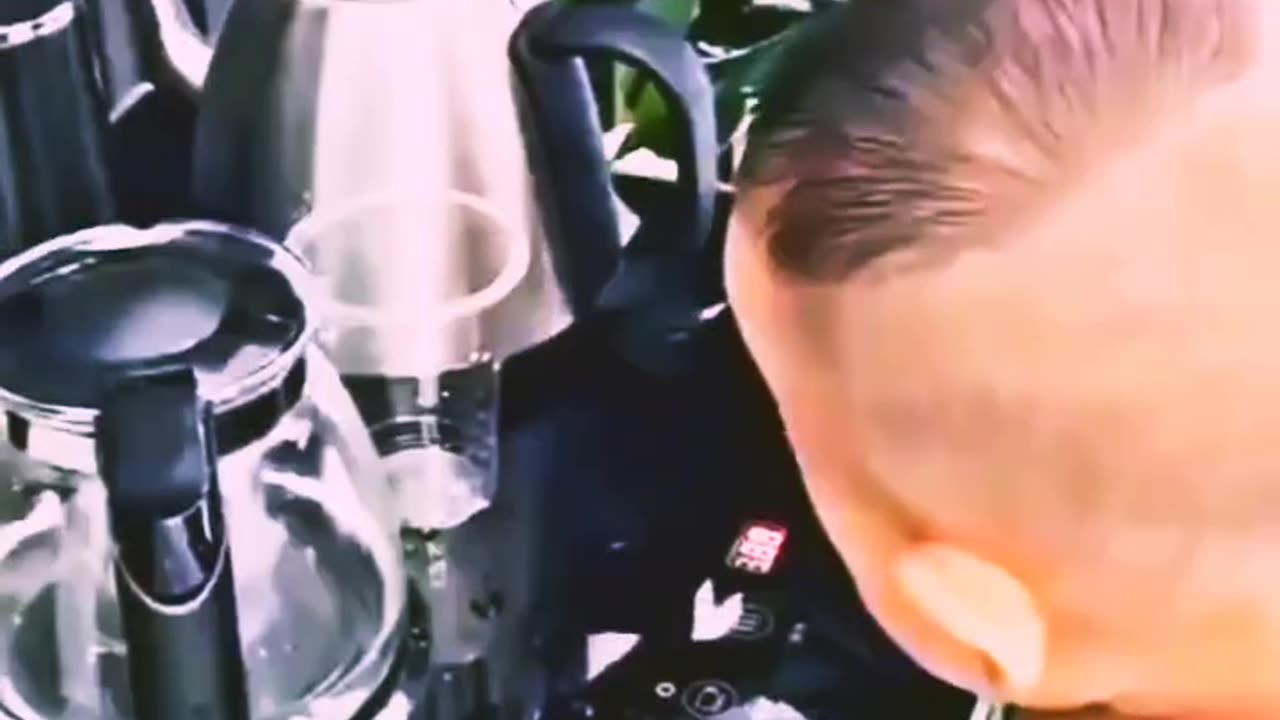 Little boy has helped his father from current