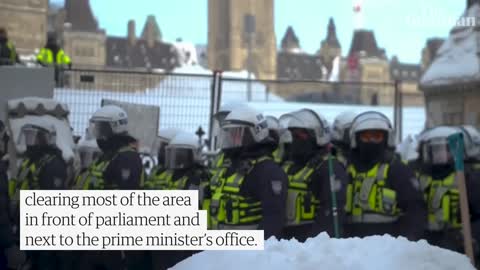 Ottawa trucker protest_ pepper spray and scuffles as police try to clear capital