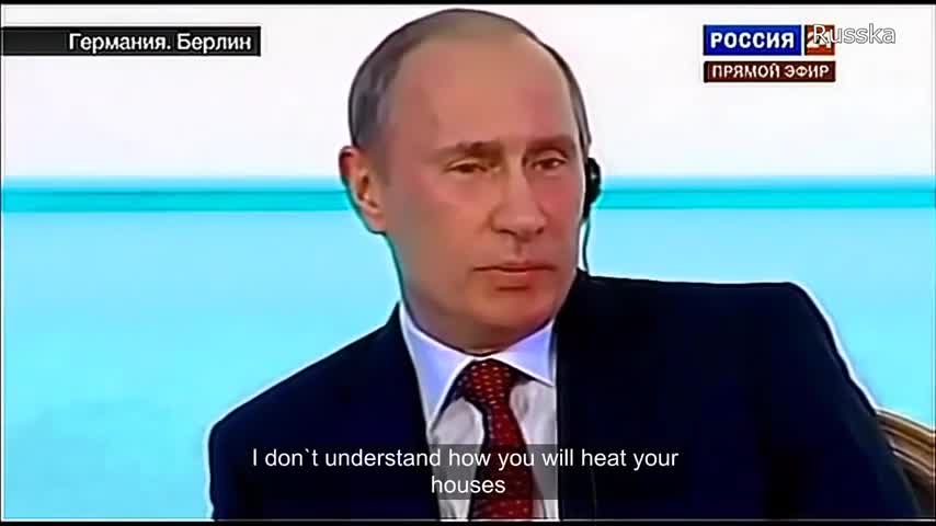 Putin upbraiding the Germans for their ridiculous unrealistic attitude