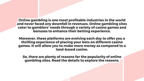 Benefits Of Playing Online Gambling Games