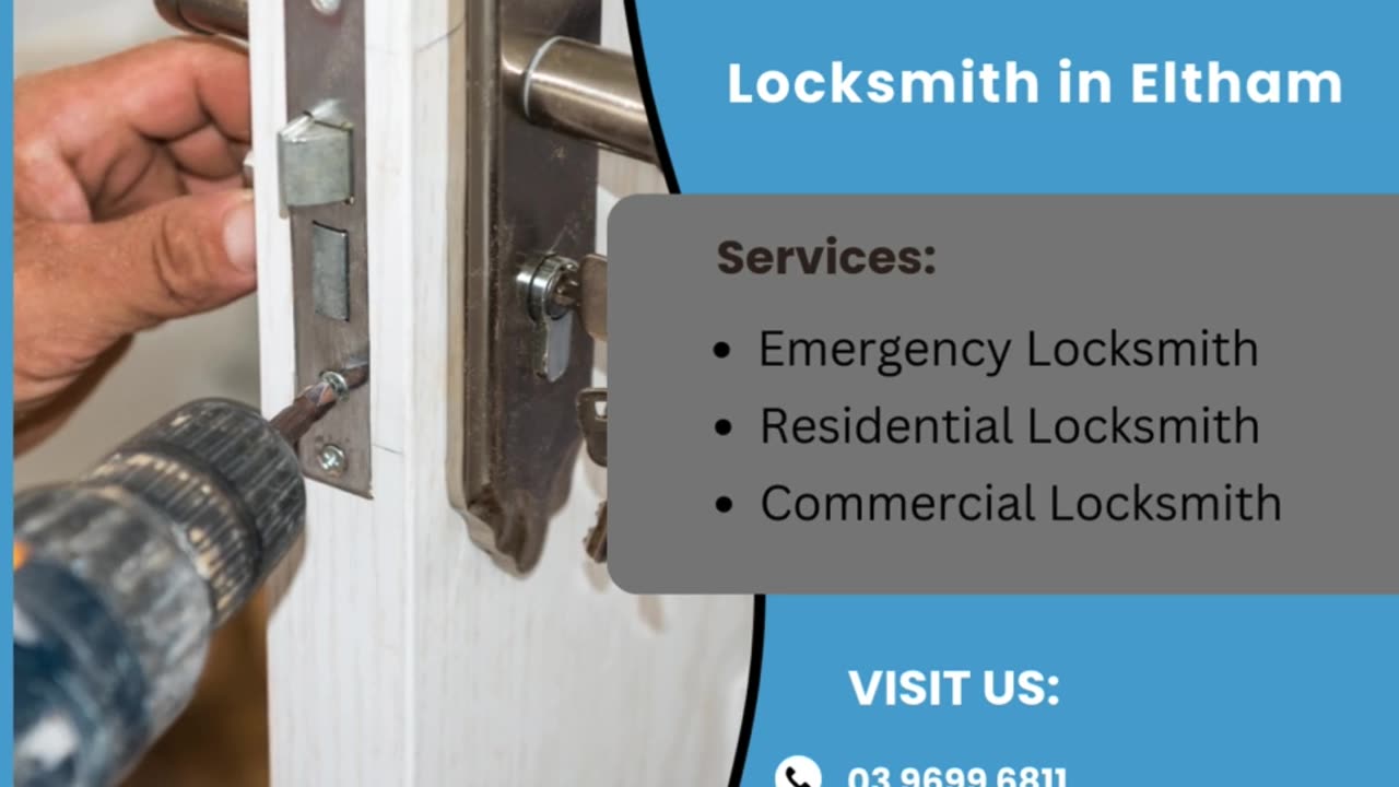 Reliable Locksmith in Eltham: Professional Services for Your Safety