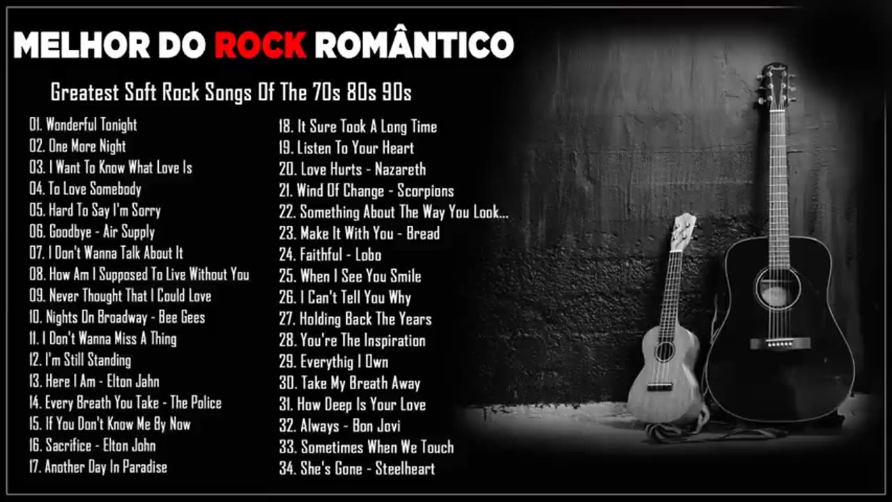 BEST OF ROMANTIC ROCK | SOFT ROCK SONGS 70S 80S 90S (Phil Colins, Air Supply, Bee Gees)