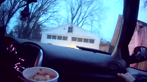 Riding with my sis and my brother in law rip the fire pit and rih wooden fence