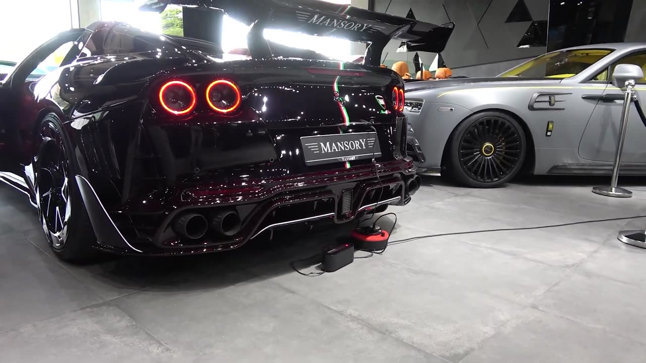 MANSORY STALLONE Tempesta Nera Ferrari 812 GTS vs Tempesta Verde Ferrari Roma at Mansory Dubai