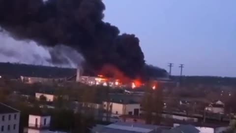 Massive Fires After Drone Strr