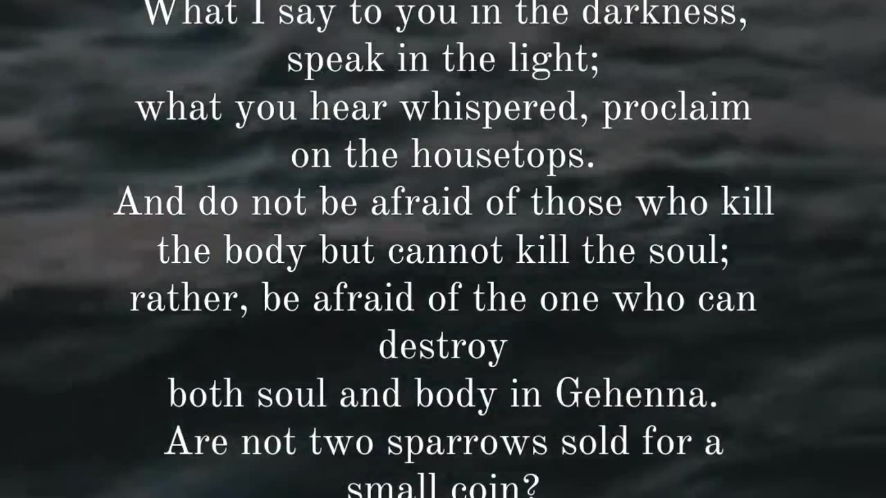 Today's Gospel reading really hit home.