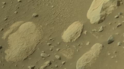 Rocks pressed into the ground on Mars. Perseverance Rover's tireless journey