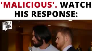 Leftist Calls Charlie 'Malicious'. Watch His Response