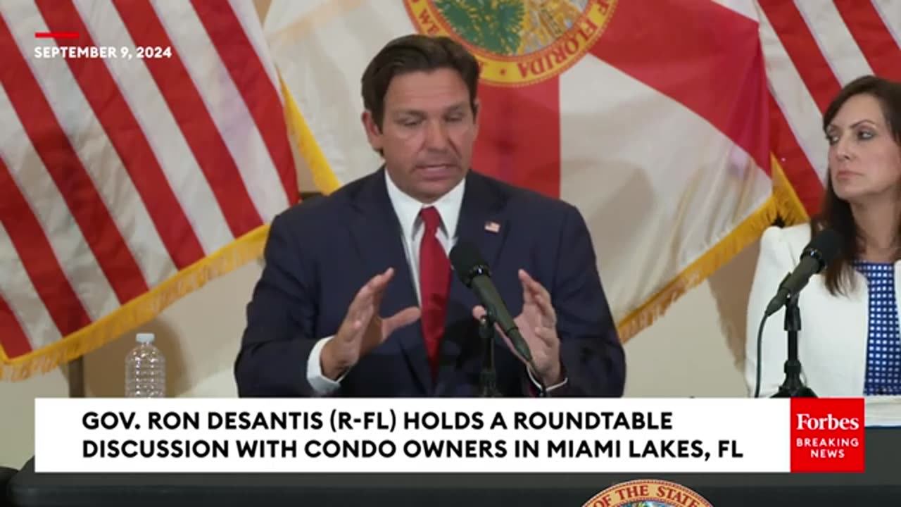 GOV. Ron DeSantis Holds Roundtable With Condominium Owners In Miami Lakes, Florida!!