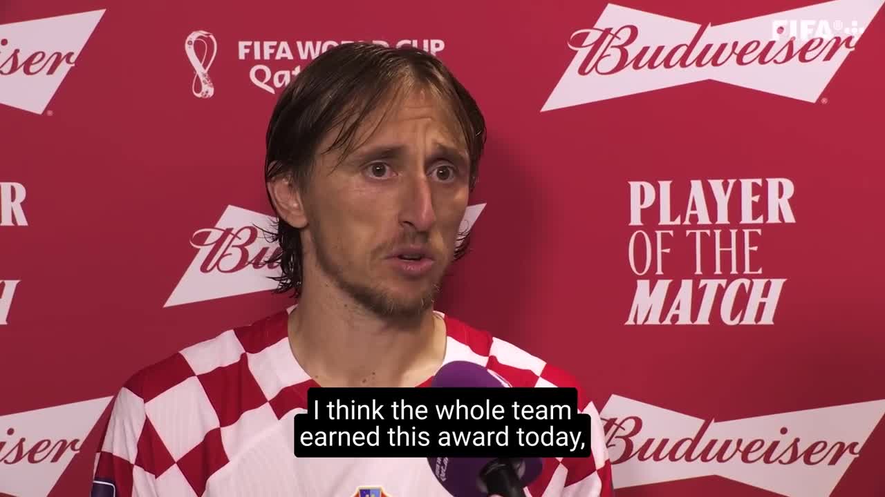 Luka Modrić - Croatia v Belgium Budweiser Player of the Match