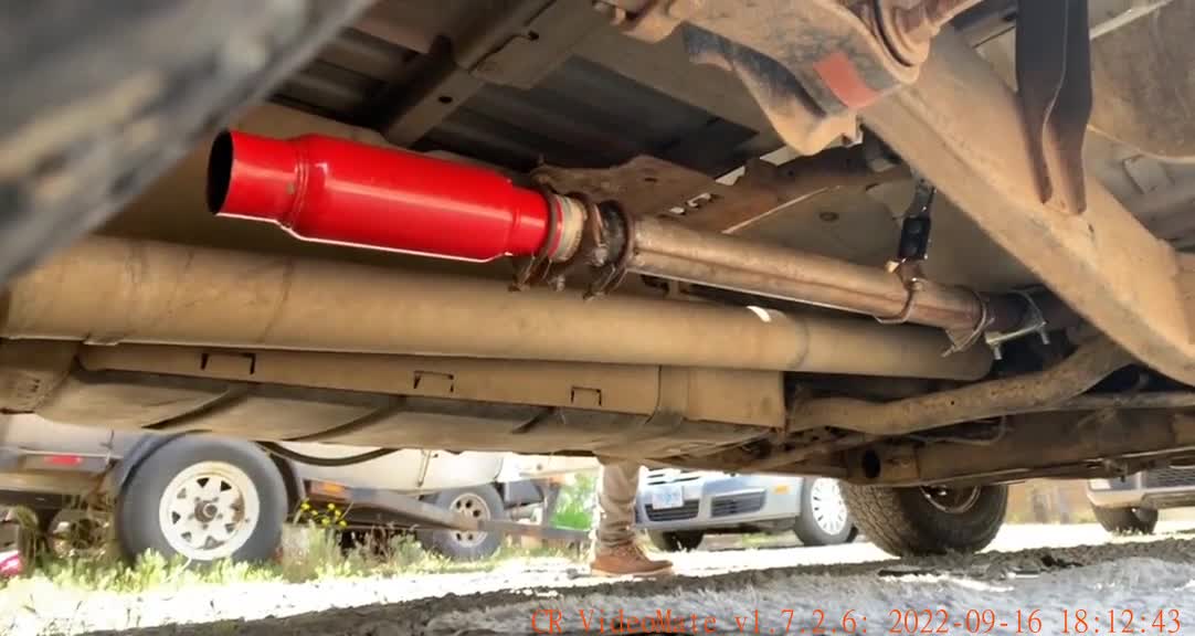 A car exhaust cylinder