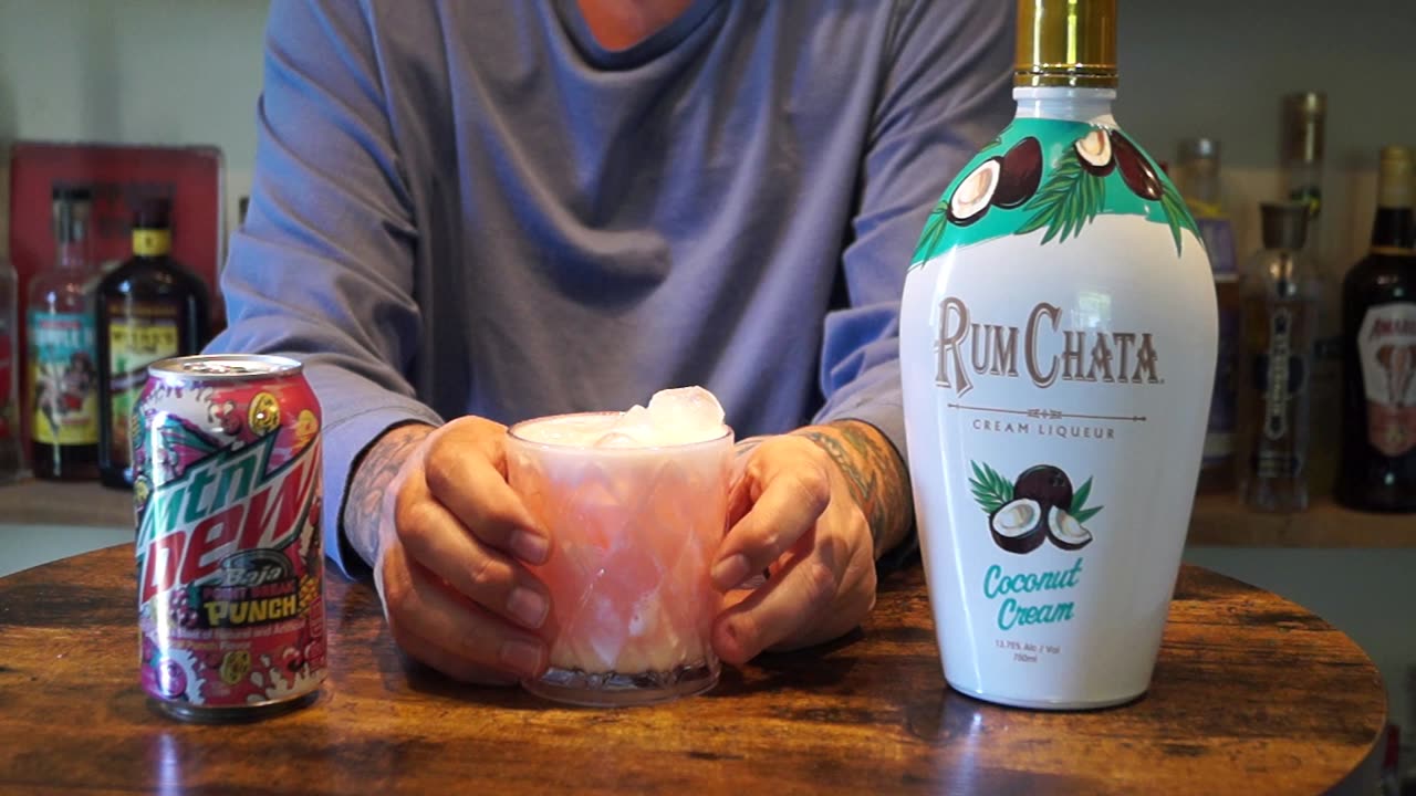 Rumchata Coconut Cream & Mtn Dew Baja Point Break Punch