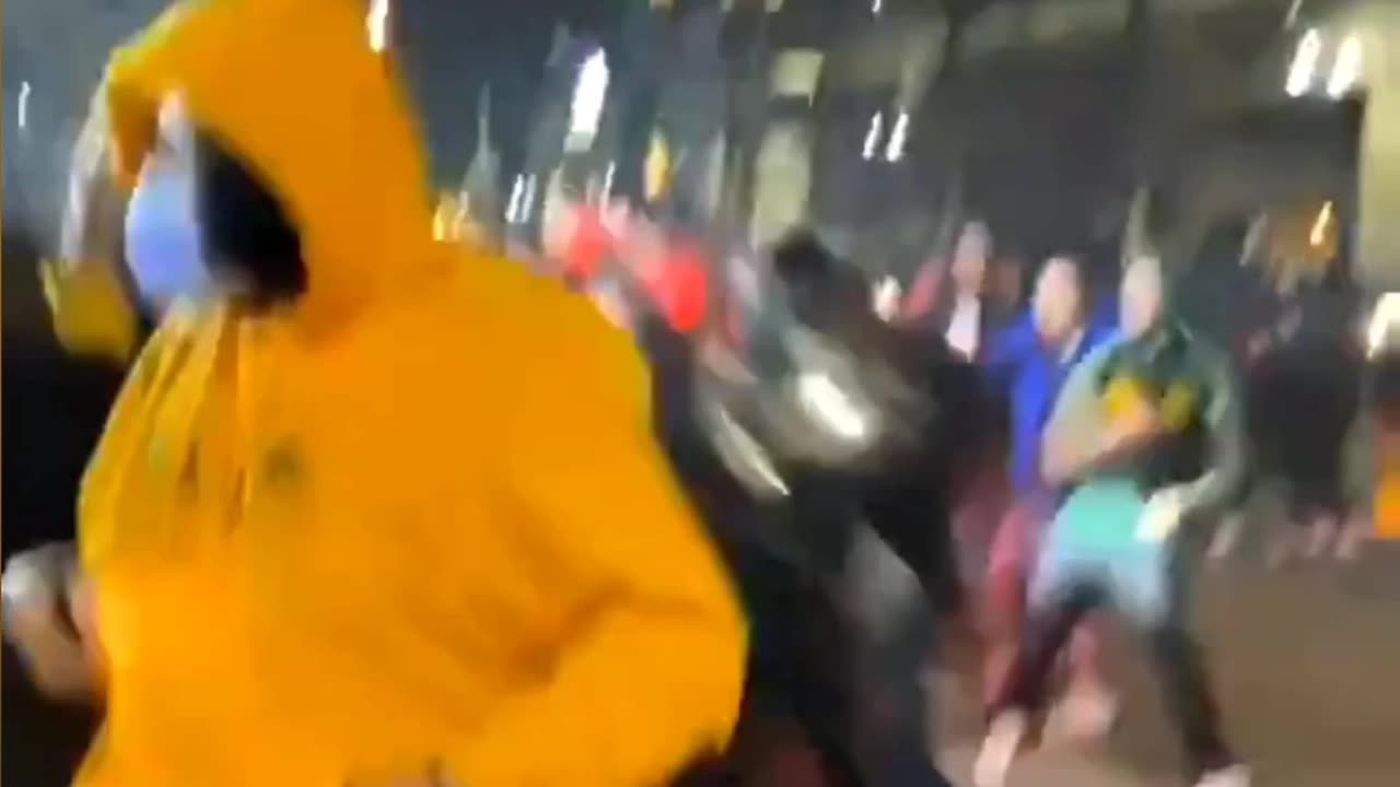 Rioters tried to block a cop. They failed.