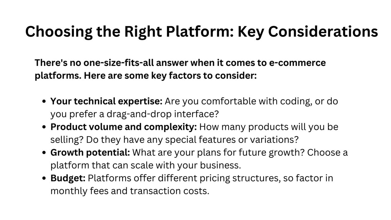 Confused About E-commerce Platforms? Watch THIS First!