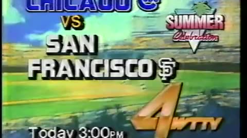July 4, 1988 - Indianapolis Promo for Cubs-Giants Telecast