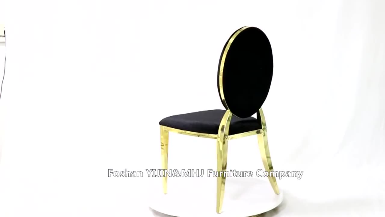 golden stainless steel wedding chair