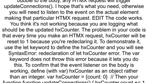 HTMX hxafterRequest event not calling