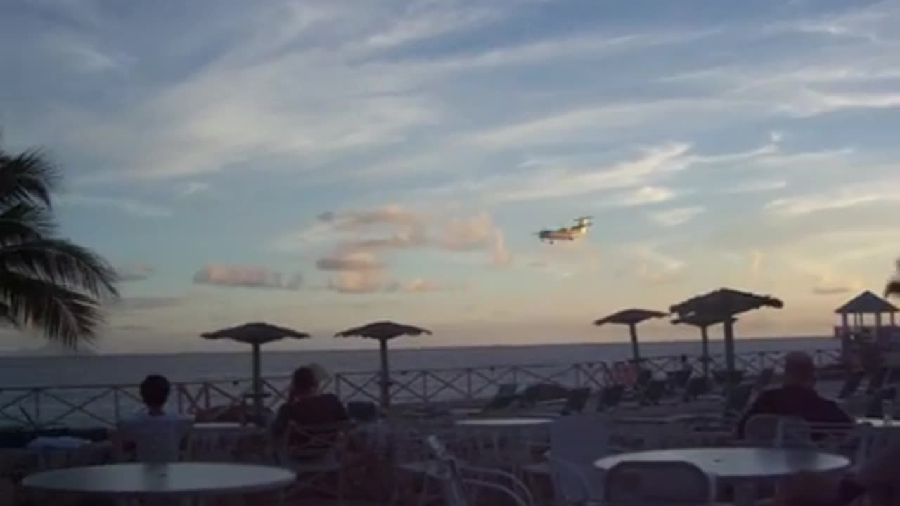 Plane Landing Over The Famous Maho Beach in St. Maarten Netherland Antilles in 2006