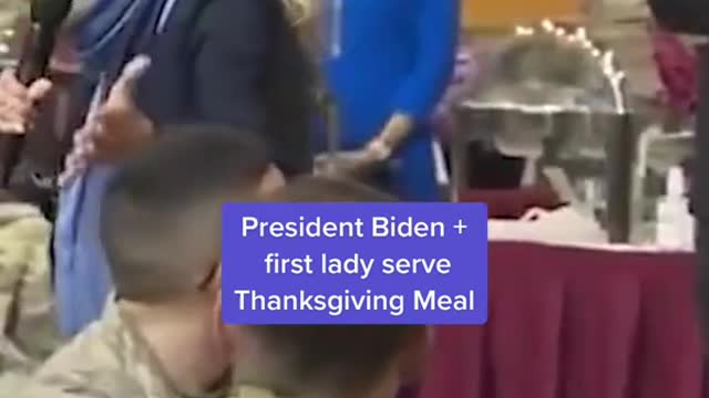 President Biden + first lady serve Thanksgiving Meal