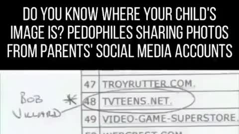 Stop giving pedophiles access to your children on Social Media!