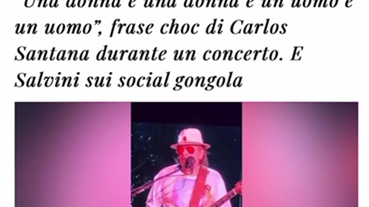 Carlos Santana, “A woman is a woman and a man is a man”