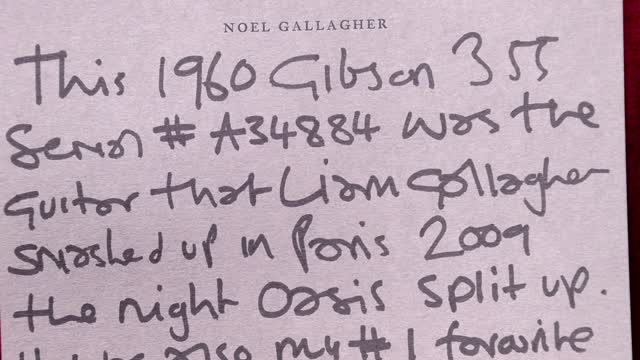 Guitar that led to Oasis split to be auctioned