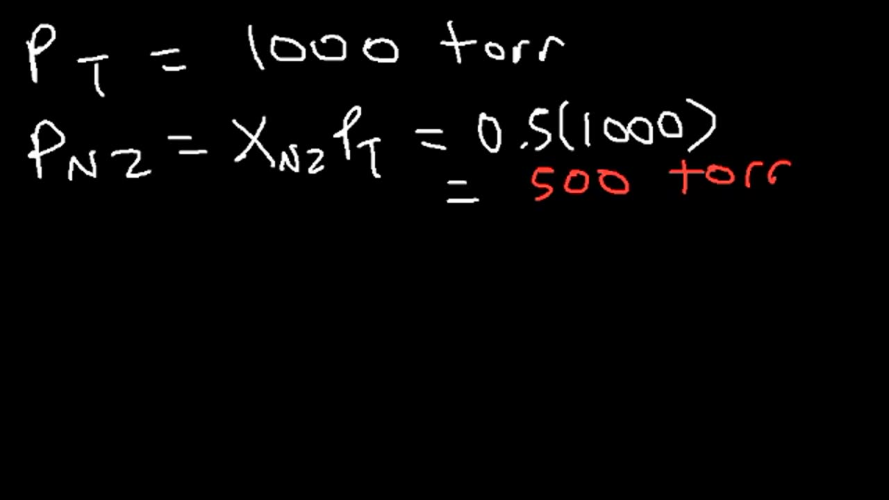 Mole Fraction and Partial Pressure - Chemistry Problems