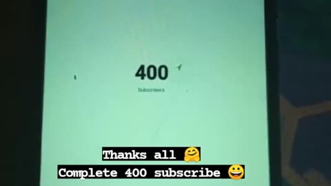 400 subscribe complete 😰