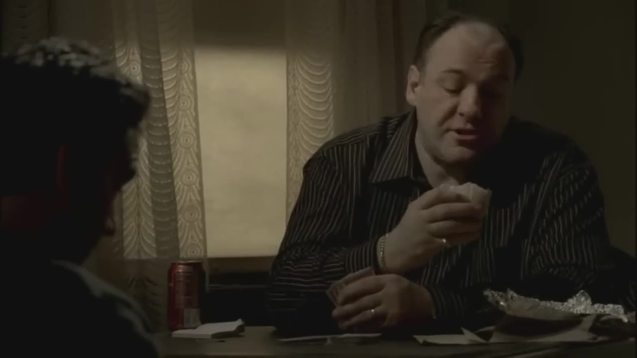 Tony is in a safe house with several of his men, The Sopranos HD