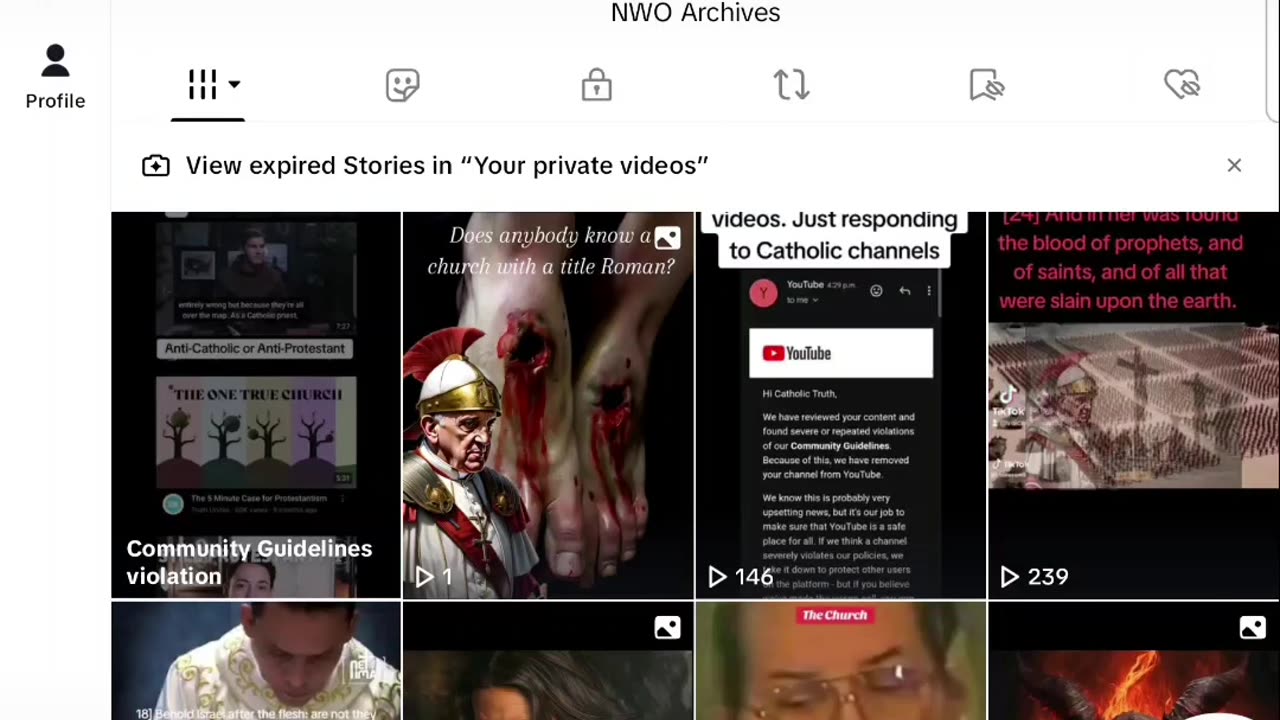 TikTok just took down the video Anti-Catholic or Anti-Protestant