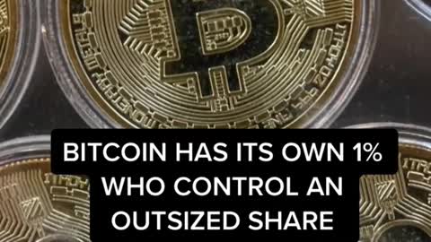 BITCOIN HAS ITS OWN 1%WHO CONTROL ANOUTSIZED SHAREOF WEALTH