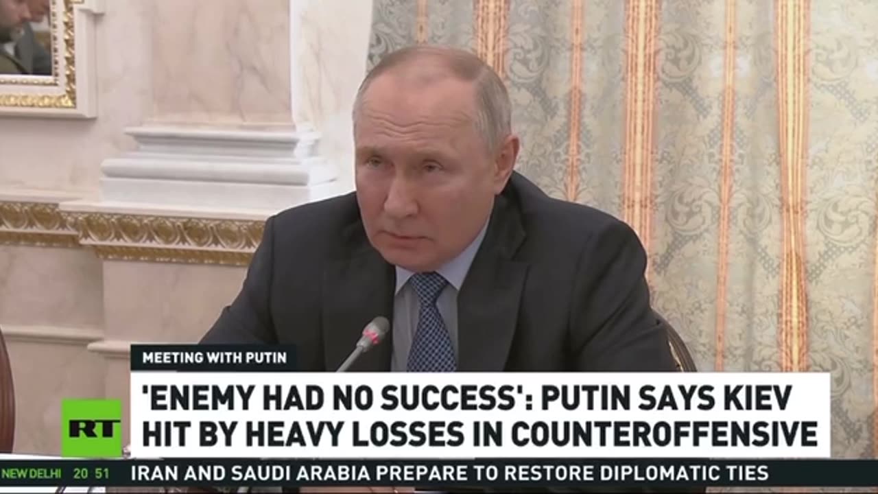 Putin reports that the Ukrainian losses are “catastrophic”