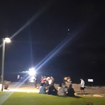 Jaffa beach at night
