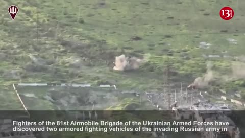 Preparing for an attack, Russian military equipment were shelled and blown up