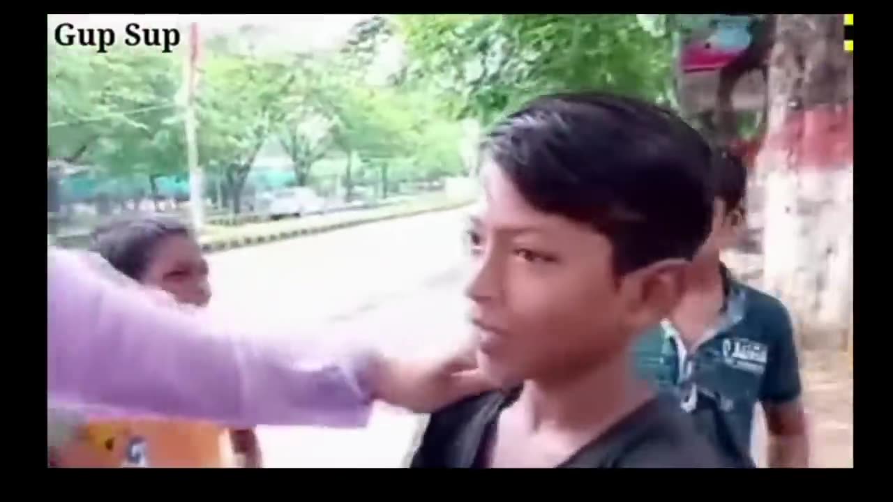 Reporter messing with funny school boy🤣🤣