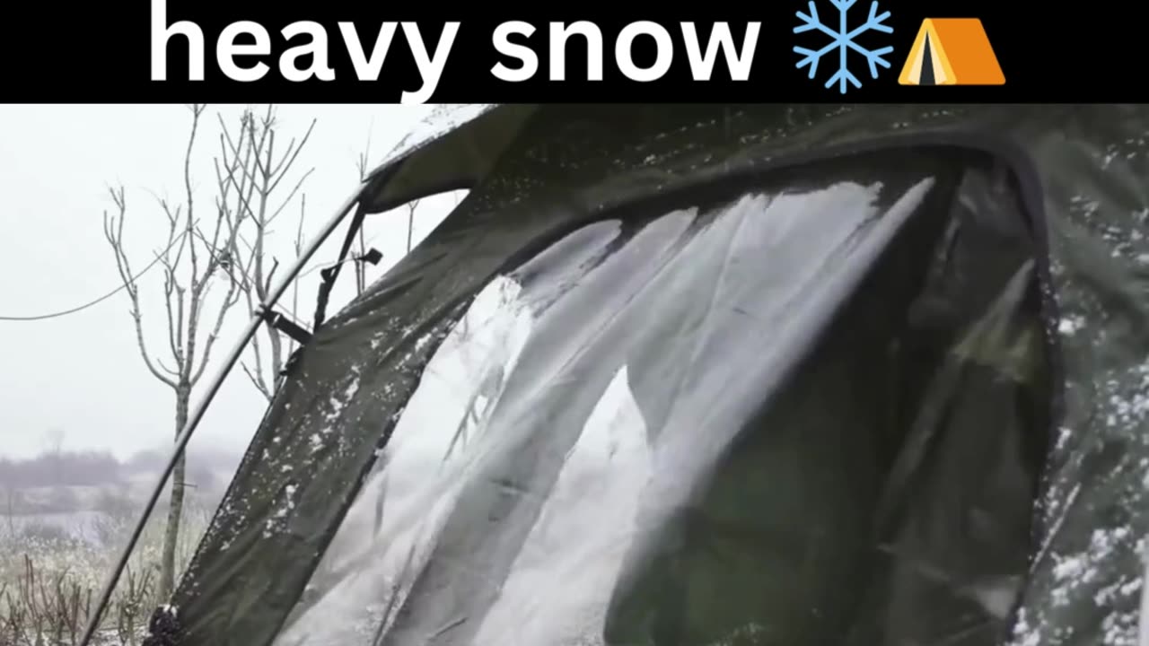 Solo Camping In Heavy Snow